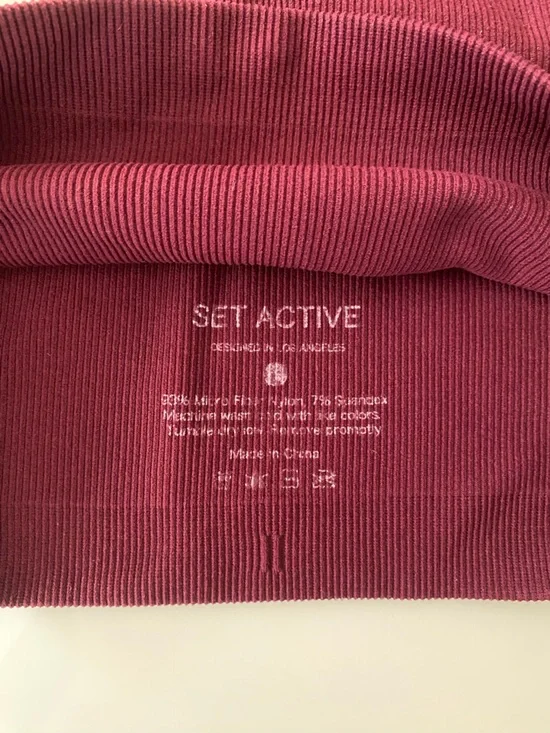 Set Active One-Shoulder Ribbed Crop Top - Picture 5 of 5